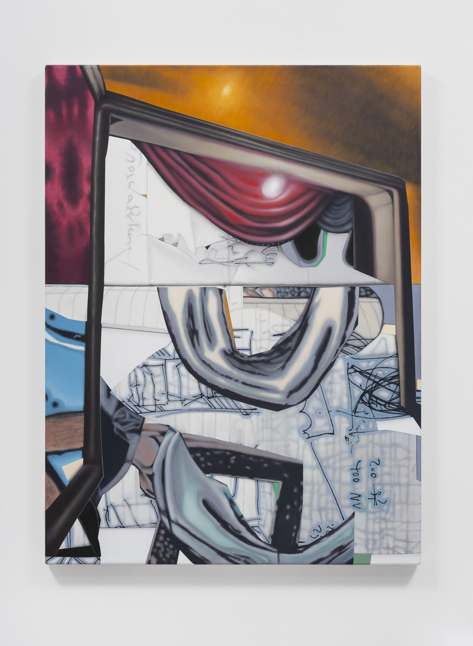<i>Untitled</i>, 2024. Acrylic on poliester, 47 1/4 x 35 3/8 in (120 x 90 cm)
